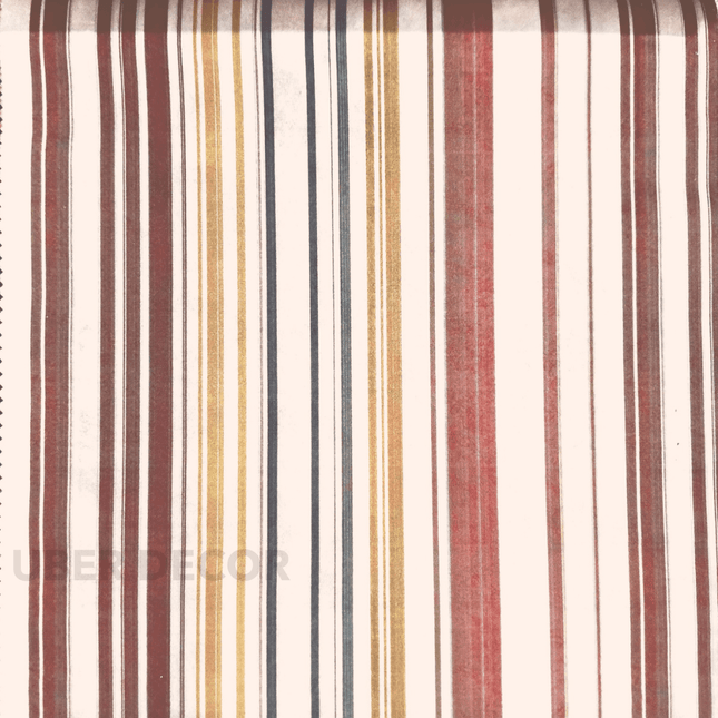 Articaro- Printed Suede Upholstery Fabric- Rustic Sunset Stripes