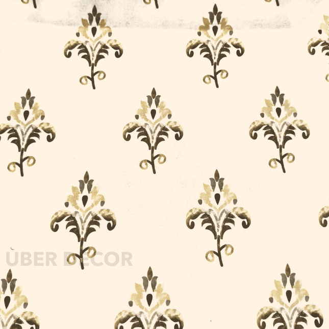 Articaro- Printed Suede Upholstery Fabric- Golden Heritage Emblem