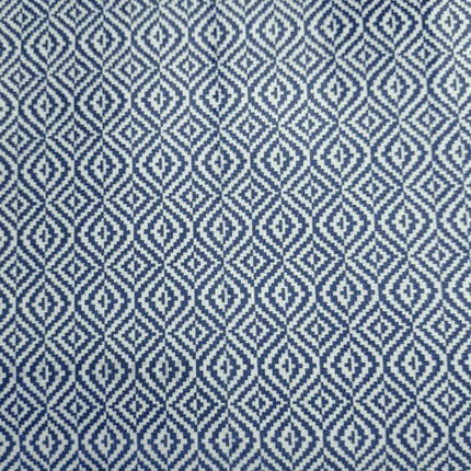 Toonera- Pattern Textured Suede Upholstery Fabric- Navy Diamond