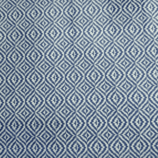 Toonera- Pattern Textured Suede Upholstery Fabric- Navy Diamond