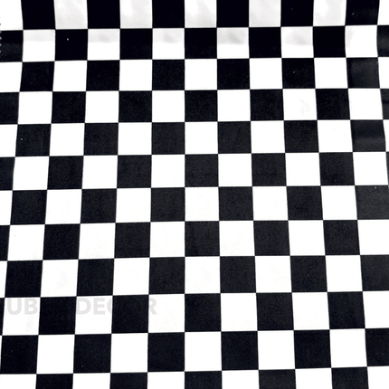 Articaro- Printed Suede Upholstery Fabric- Classic Chessboard Grid
