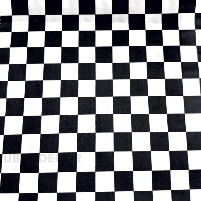 Articaro- Printed Suede Upholstery Fabric- Classic Chessboard Grid