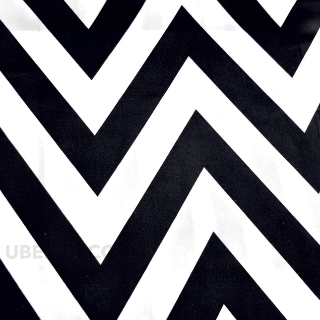 Articaro- Printed Suede Upholstery Fabric- ZigZag Noir