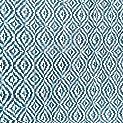 Toonera- Pattern Textured Suede Upholstery Fabric- Teal Diamond