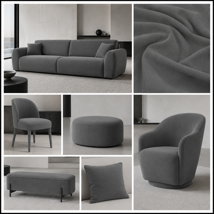 SPYDER - Upholstery Fabric- Charcoal Gray