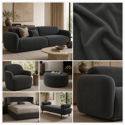 SPYDER - Upholstery Fabric- Deep Graphite