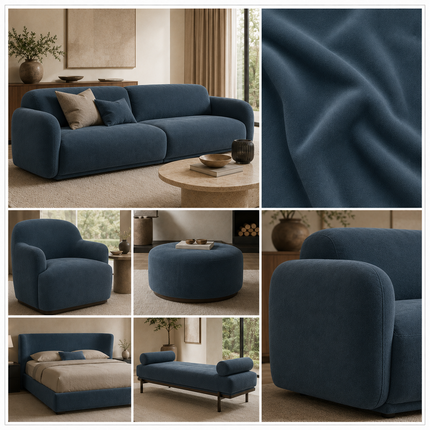 SPYDER - Upholstery Fabric- Dark Teal Blue