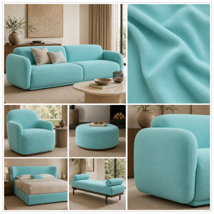 SPYDER - Upholstery Fabric- Bright Turquoise