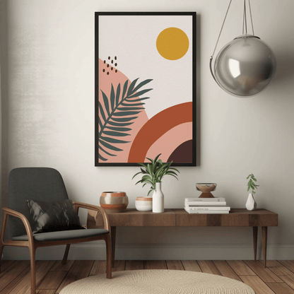 Sunburst Leaf Bohemian Wall Art - Uber Decor