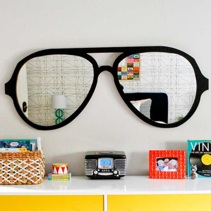 Sunglasses-Shaped Wall Mirror – Fun and Stylish Decor - Uber Decor