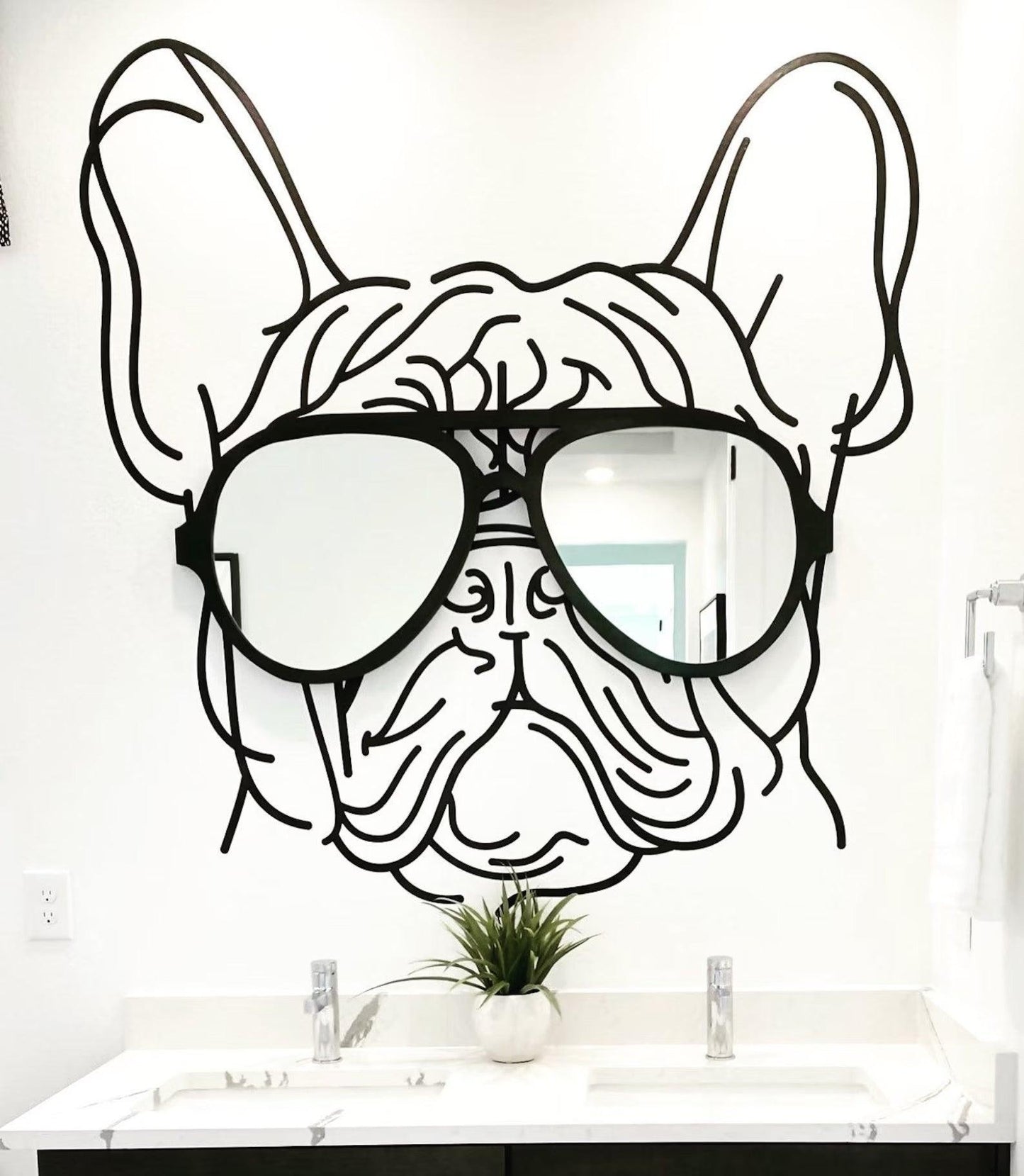 Sunglasses-Shaped Wall Mirror – Fun and Stylish Decor - Uber Decor