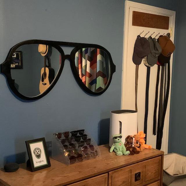 Sunglasses-Shaped Wall Mirror – Fun and Stylish Decor - Uber Decor