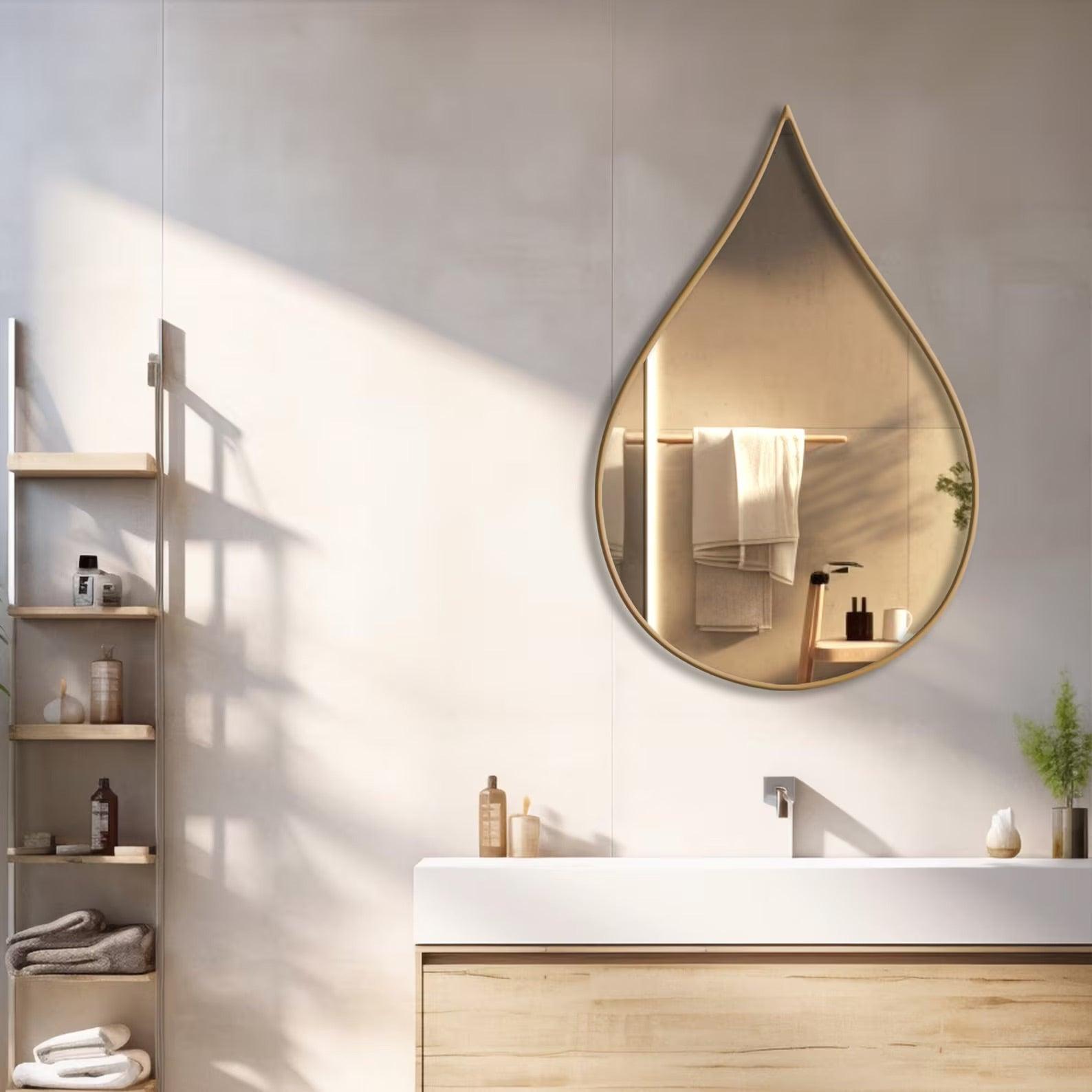 Teardrop Wall Mirror – Elegant and Modern Design - Uber Decor