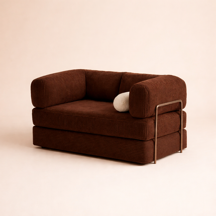 The Teddy Block Sofa- 5-in-1 Modern Adjustable Sofa Cum Bed for Guest Room, Kids Room, Bedroom or Living Room- Custom Fabric and Size