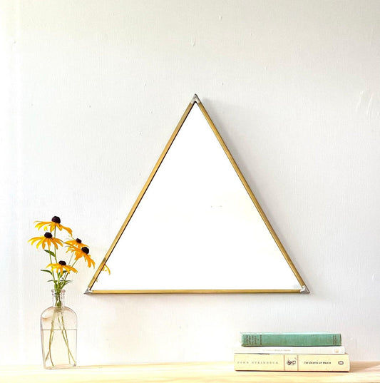 Triangle Wall Mirror – Modern Geometric Design - Uber Decor