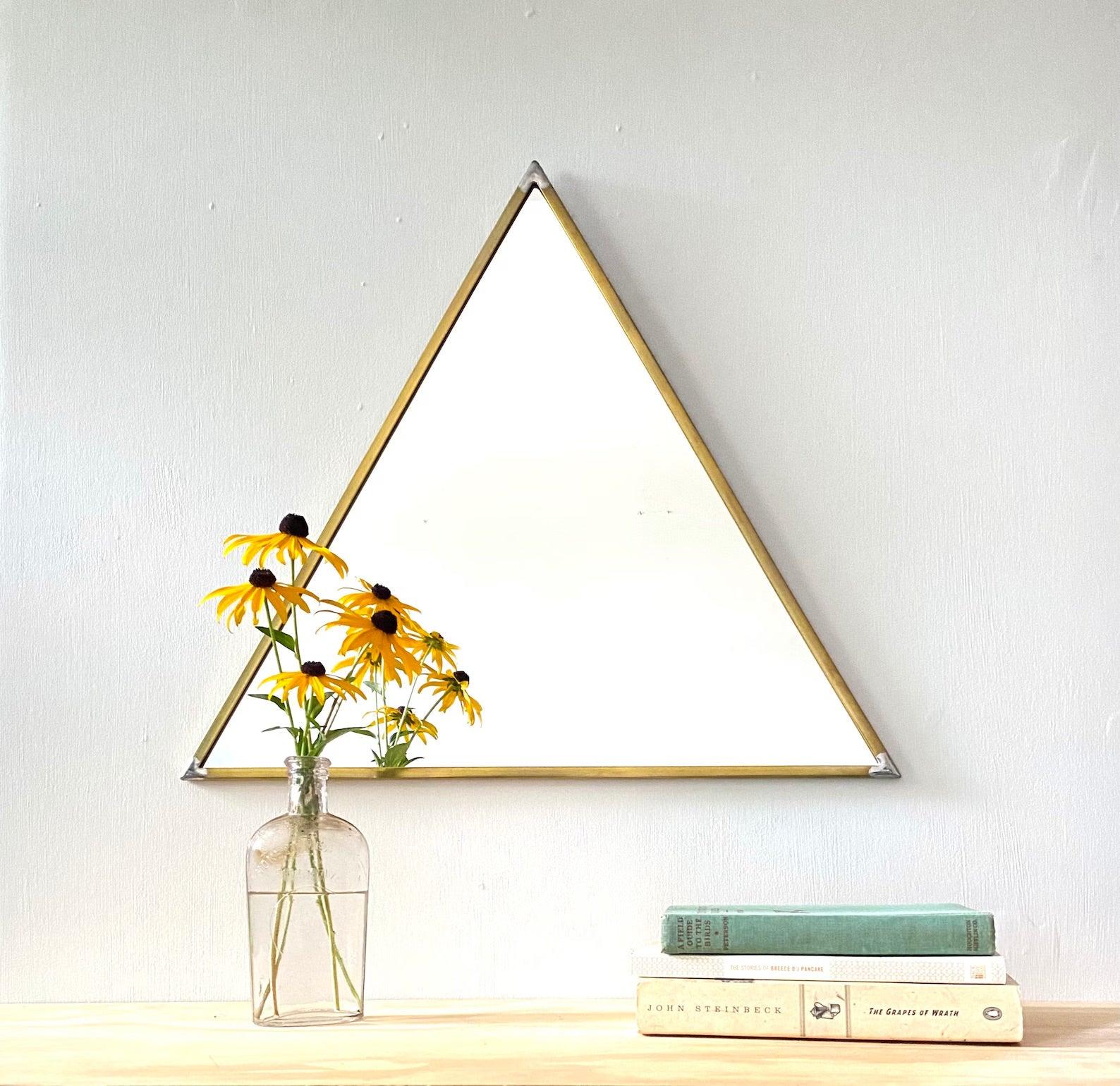 Triangle Wall Mirror – Modern Geometric Design - Uber Decor