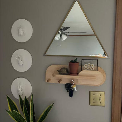 Triangle Wall Mirror – Modern Geometric Design - Uber Decor