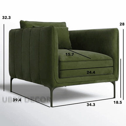 Amelise Accent Chair- Single Seater Contemporary Sofa Chair for Office, Living room