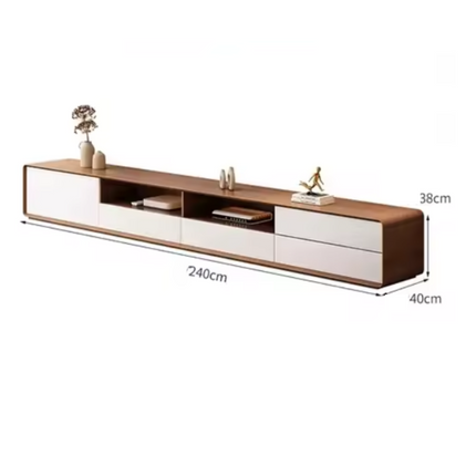 Viano Plain – Modern Coffee Table, Nordic Inspired  TV Unit with Rounded Edge Design