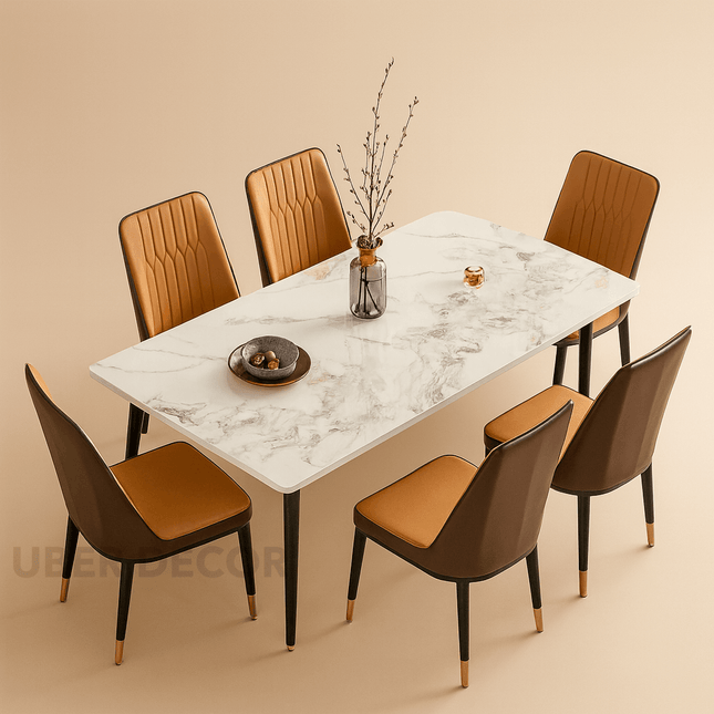 Maravilla Modern European Marble Dining Set – Contemporary Luxury for Dining Room & Kitchen