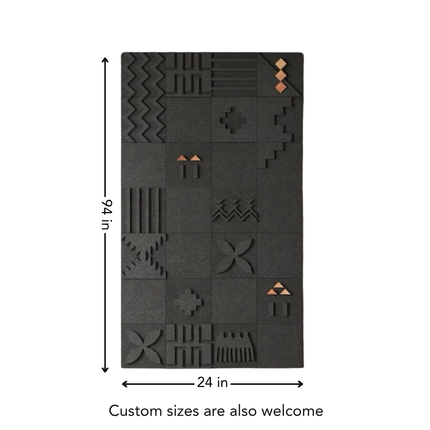Pattern Grid Afro Modern Wall Art – Tribal Geometric Wall Art for Living Room