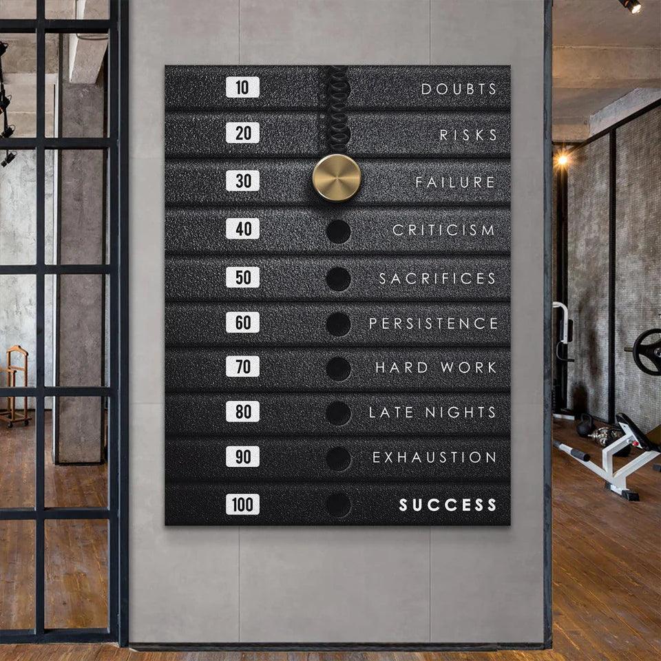 Weight of Success Canvas Wall Art - Uber Decor