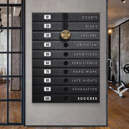 Weight of Success Canvas Wall Art - Uber Decor