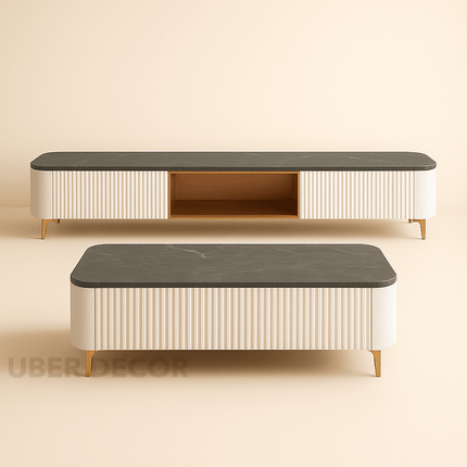 Cavira Lux – Modern Coffee Table With Nordic Inspired Design TV Unit