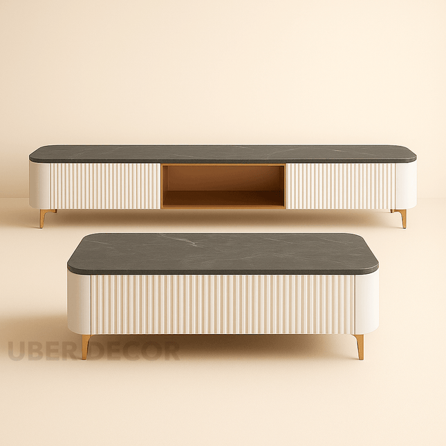 Cavira Lux – Modern Coffee Table With Nordic Inspired Design TV Unit