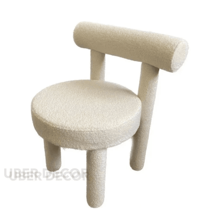 Havenna Japandi Mid-Century Modern Dining Set – Sculpted Pedestal Table with Upholstered Chairs