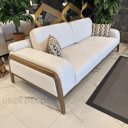 Andria Mid-Century Modern Sofa Wooden Frame Minimalist Couch for Living Room