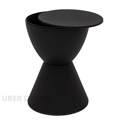 The Modena Drum End Table – Modern Wooden Accent with Hidden Storage in Multicolor Finishes for Living Room, Bedroom & Balcony