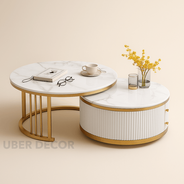 Auralis Ring – Luxury Coffee Table With European Inspired Design TV Unit