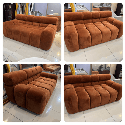 Zyara 65" 2-Seater Upholstered Couch Customisable Plush Modular Sofa for Living Room or Lounge Area
